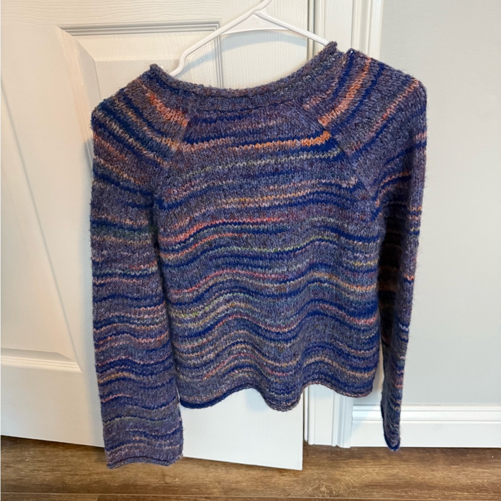 Madewell Blue and Pink Striped Sweater - Picture 2 of 2